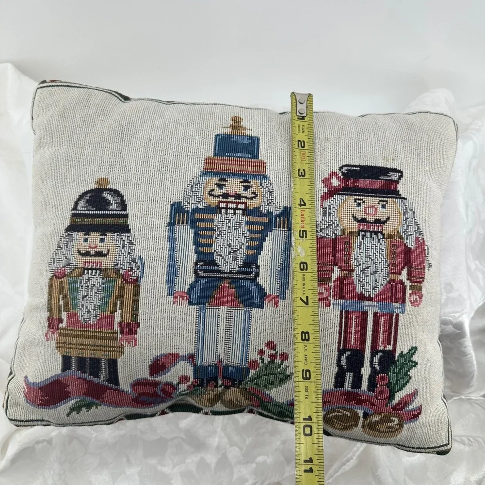 Unbranded Christmas Tapestry Pillows Multicolor Good Nutcracker Believe Set 2